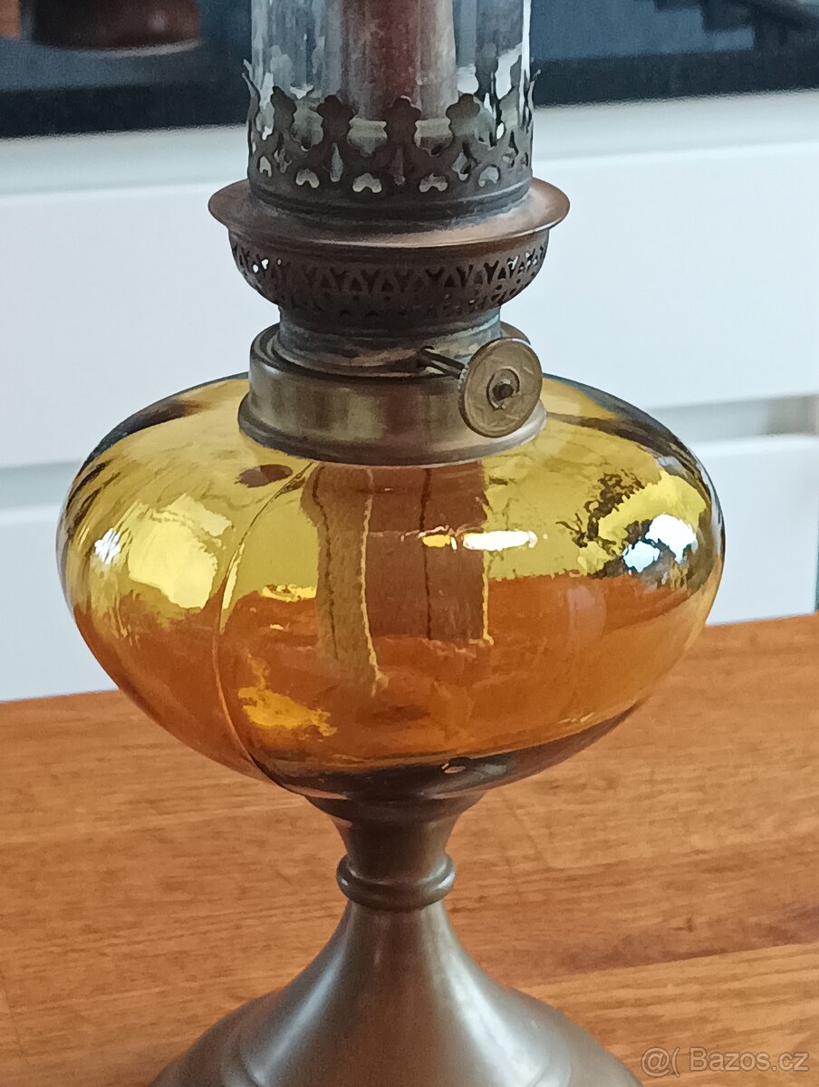 STAROŽITNÁ ART DECO PETROLEJKA GAUDARD, 20.–30. LÉTA - 6