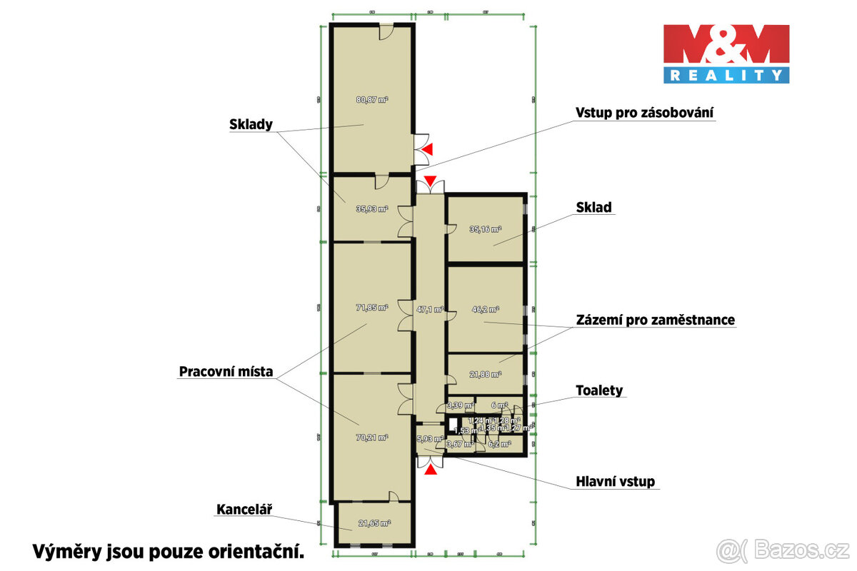 Pronájem výrobního objektu, 676 m², Rokycany, ul. Dukelská - 6
