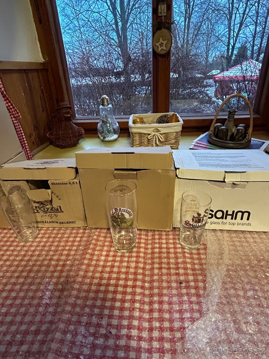 Pivní sklo nové nepoužité - 6