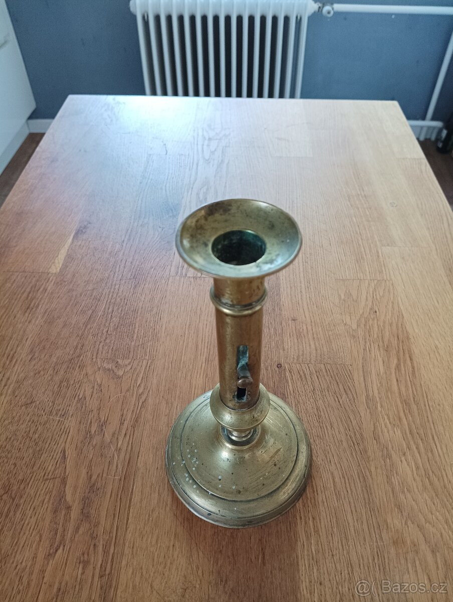 MOSAZNÝ EMPÍROVÝ SVÍCEN BIEDERMAIER 19. STOLETÍ FRANCIE - 6