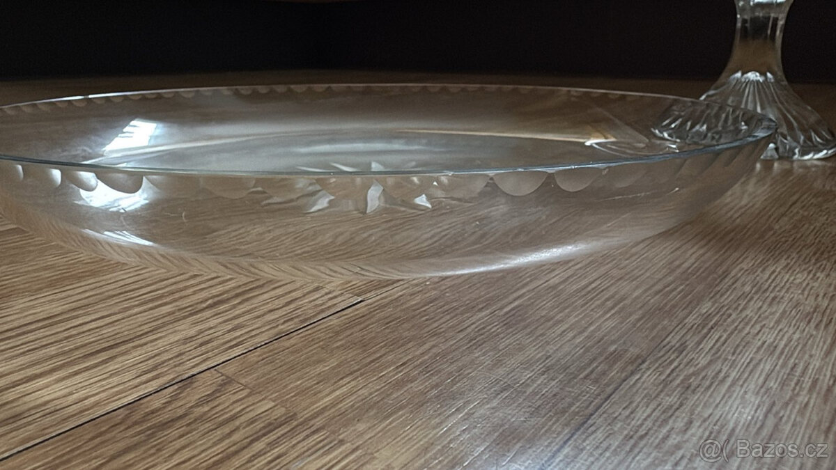 3 skleněné starožitné mísy velké - 6