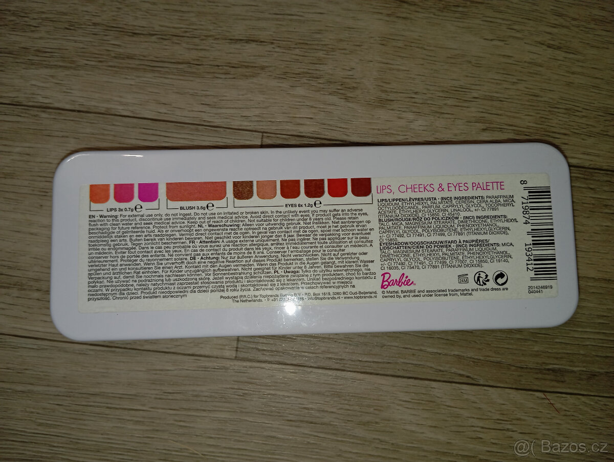 Makeup kazeta Barbie: oční stíny, tváře, rty - 6