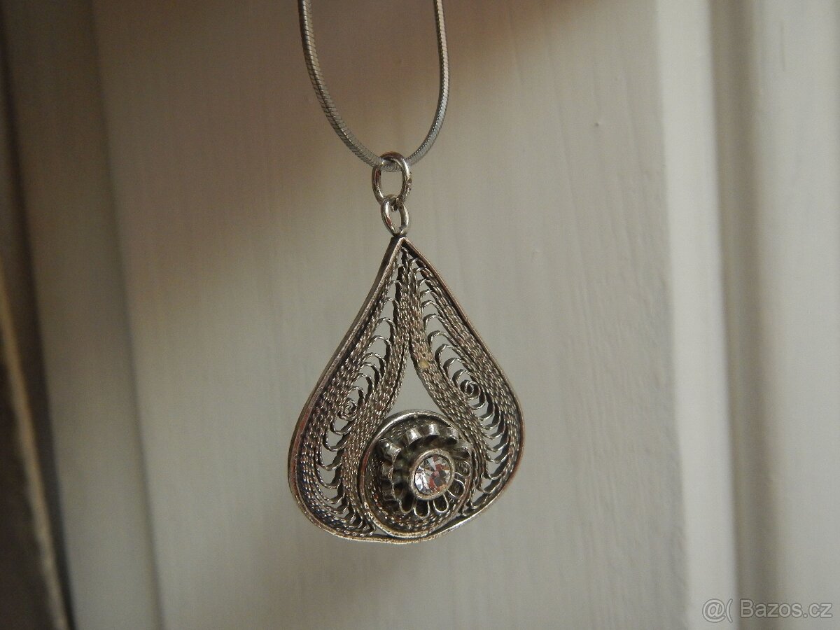 přívešek slza filigrán - 6