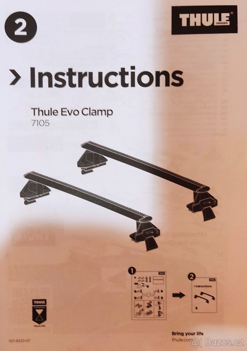 Příčníky; střešní nosiče THULE Evo Clamp 7105 - 6