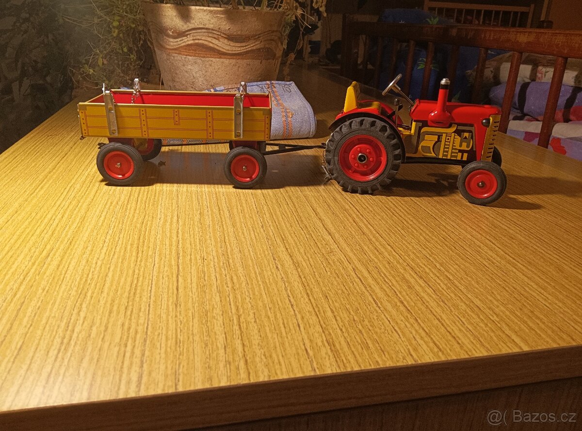 Traktor s valníkem červený - Kovap / KOVAP Red Tractor - 6