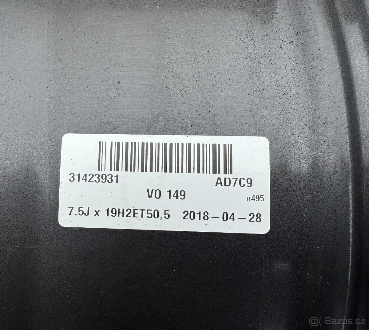 Prodám Originál ALU disk Volvo 19¨ sada 3931 - 6