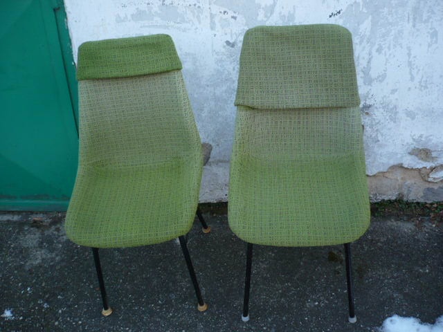 2 zachovalé retro Vertex židle - původní čaloun - 6