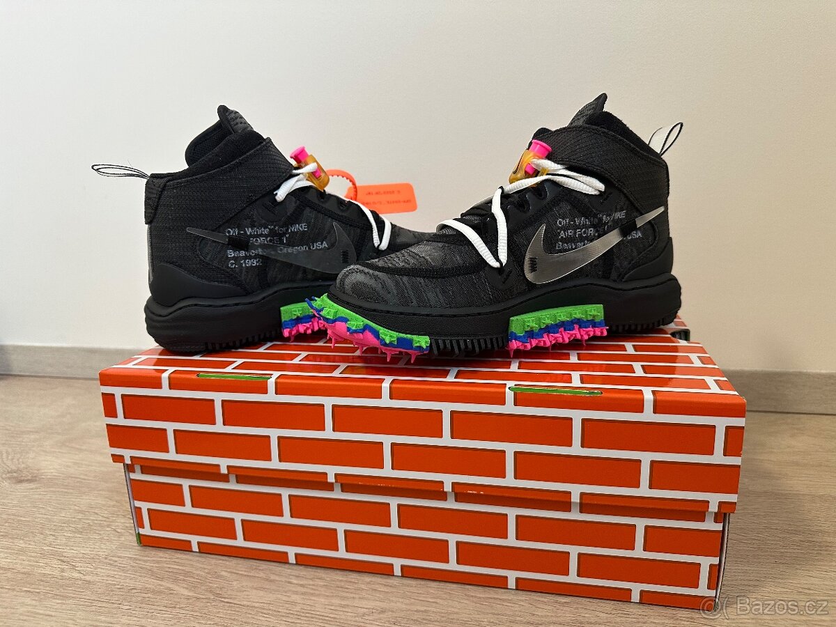 Off White x Nike Air Force 1 Mid Black - 6