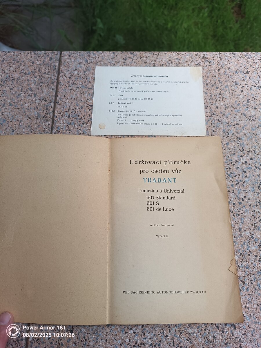 TRABANT 601 - DÍLENSKÁ PŘÍRUČKA - 6