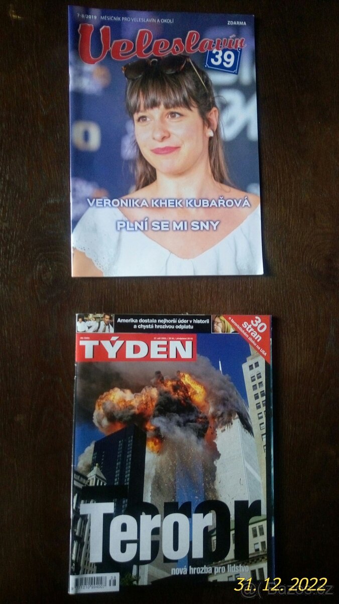 časopisy Téma, Mořský vlk 104 a džuboks, Veleslavín, Týden - 6