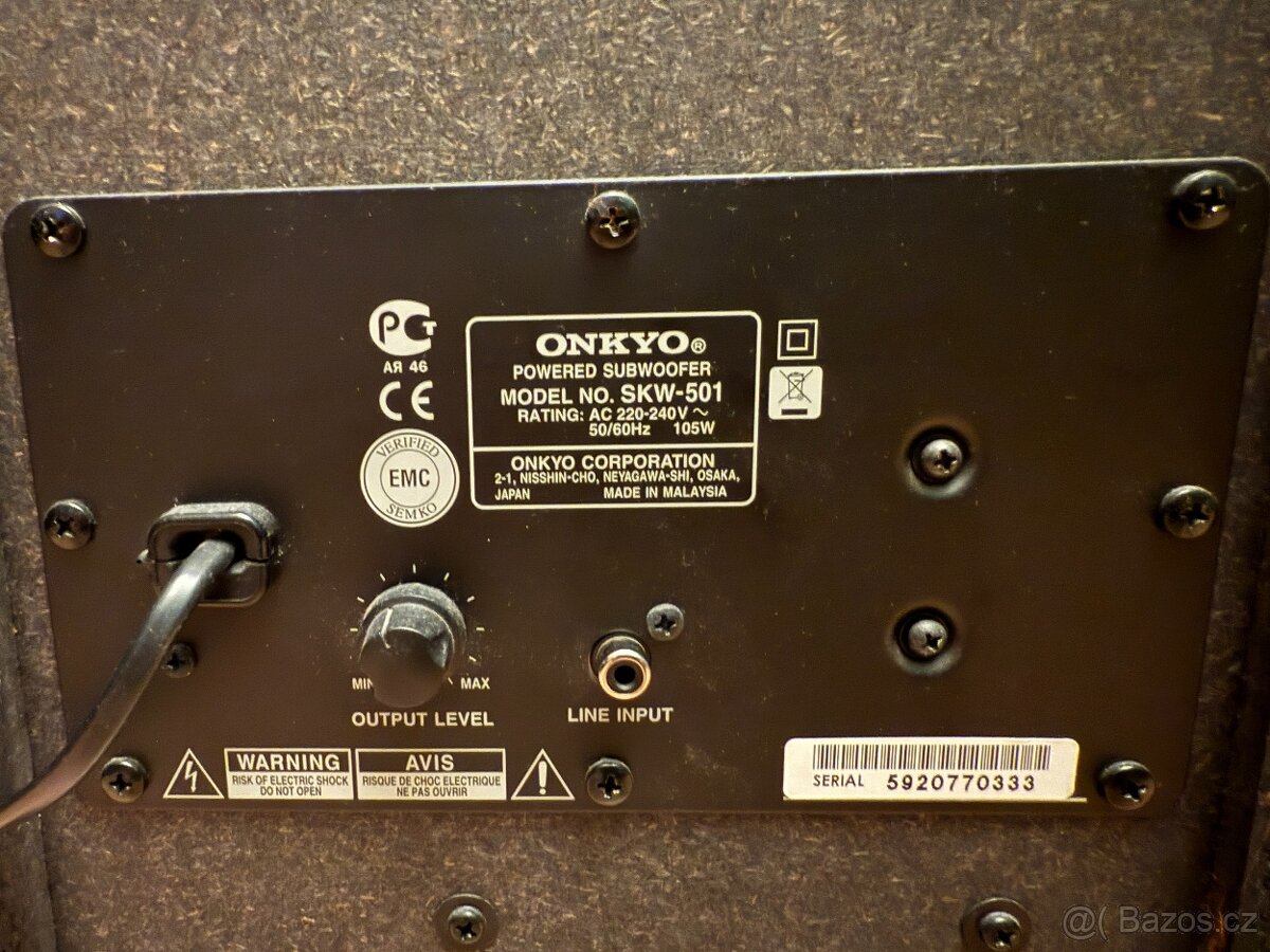 Domácí kino Onkyo 2.1 + zesilovač a dál. ovládání - 6