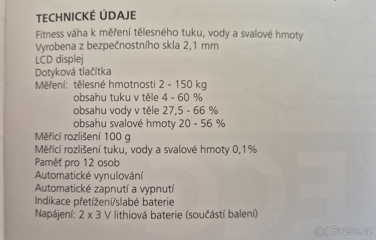 Chytrá váha (+tuk,voda,svaly) - jako nová, návod - 6