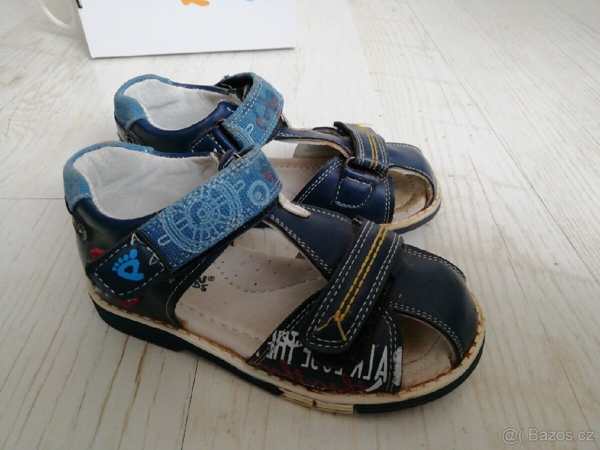 Kožené sandálky Peon Kids vel 24 - 6