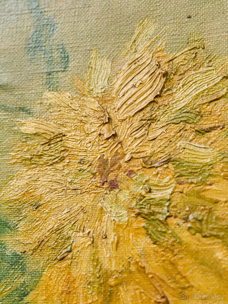 Velký obraz s květinovým zátiším, signováno - 6