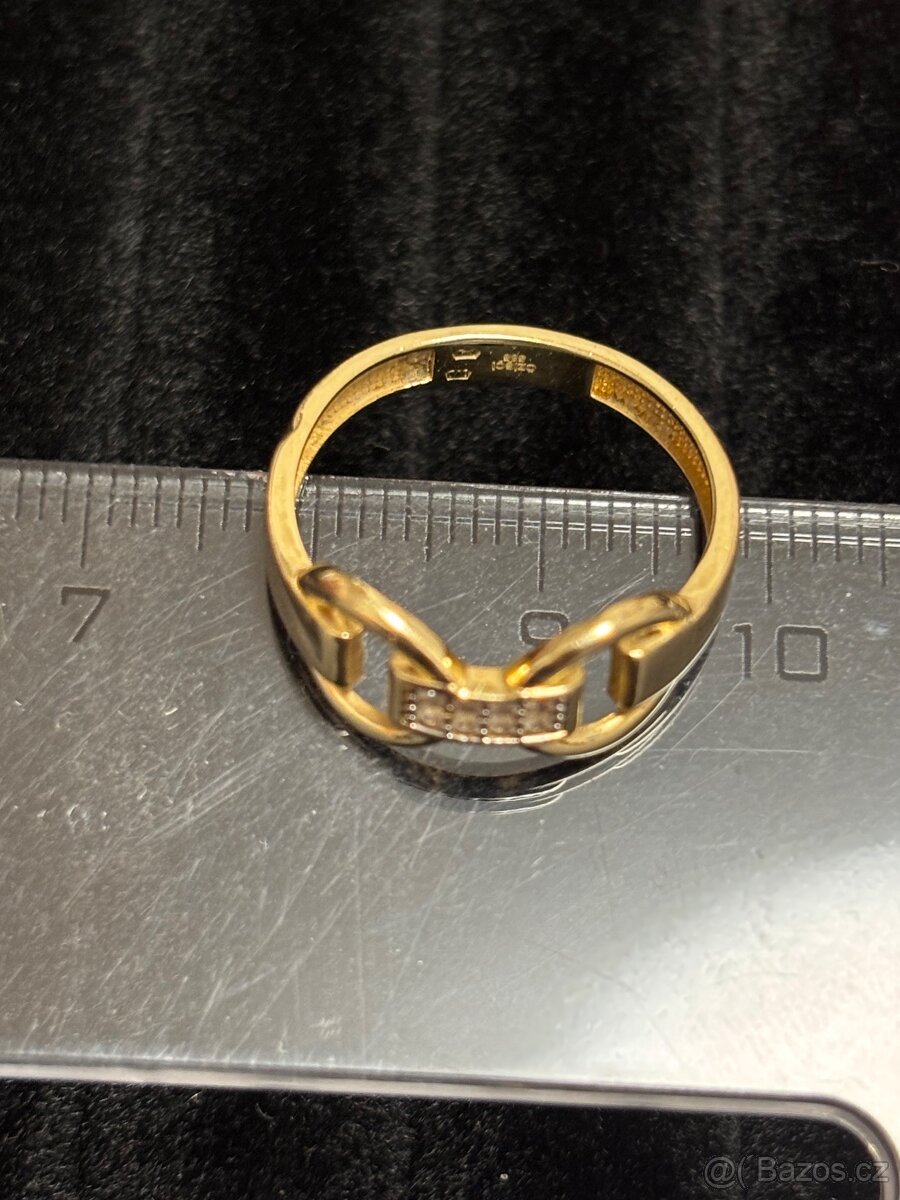 Zlatý dámský prsten 14 kt. 585 váha 2,11 g zlato - 6