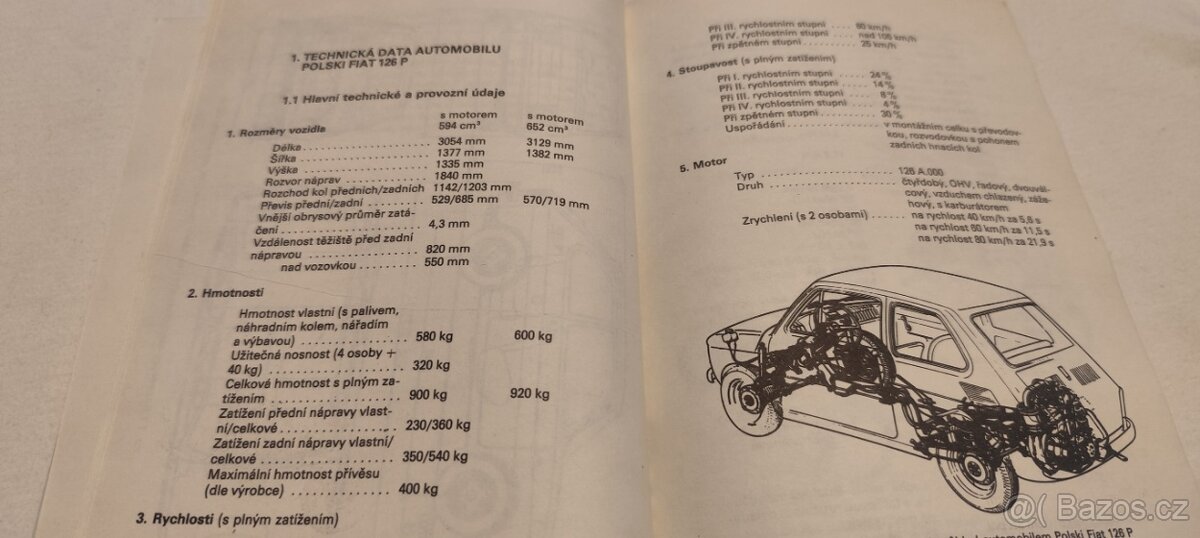 Fiat 125 P , 126 P popis – manuál údržba a opravy 125P 126P - 6