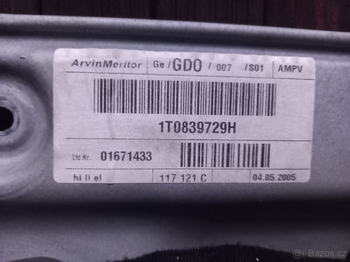 Vw Touran - stahovačky elektrické 4x - 6