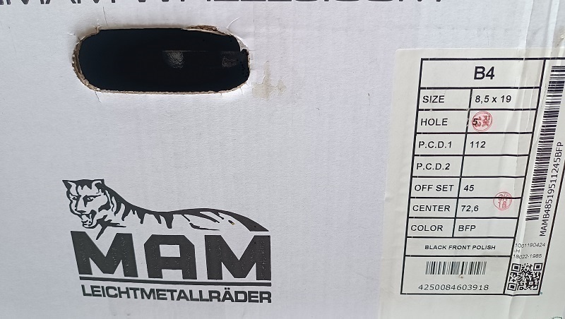 R19 5x112 mm ALU disky MAM - 6
