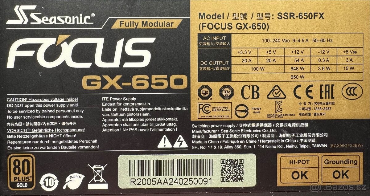 SEASONIC FOCUS GX 650 - 6