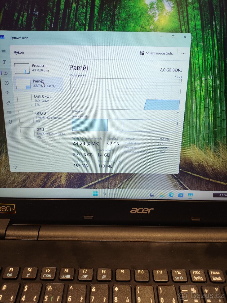 Herní notebook Acer v pěkném stavu volný do smazání - 6