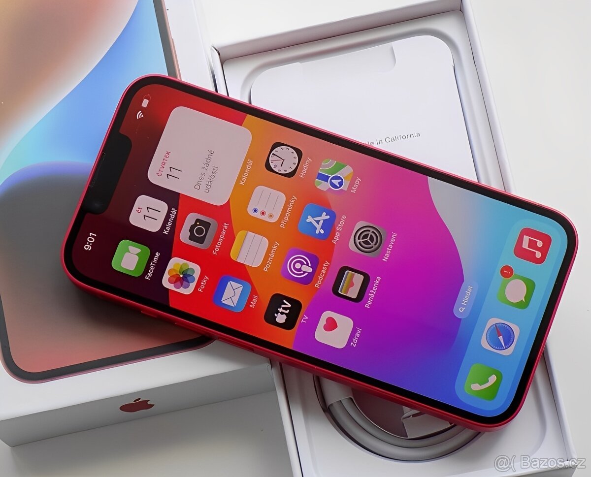 iPhone 14 Red BATERIE 100% TOP - 6