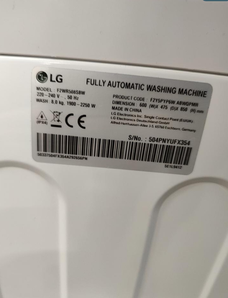 Nová Pračka LGF2WR508SBW - 6