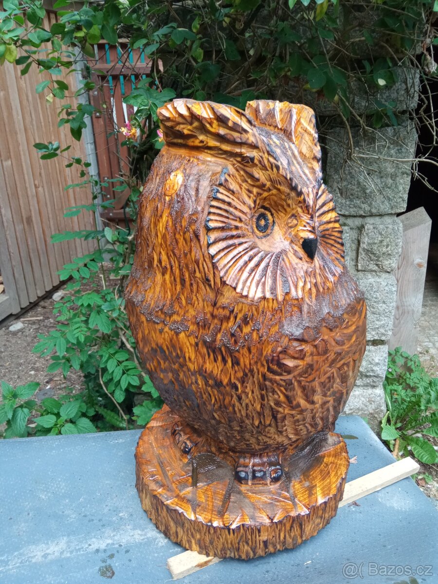 Dřevěná socha - sova - 6