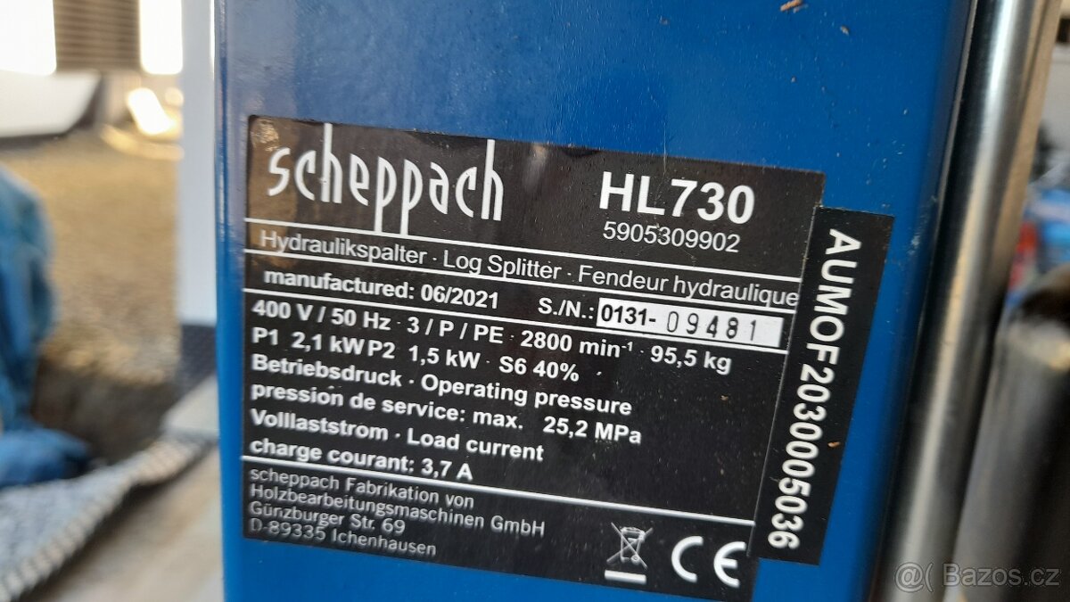 Štípačka na dřevo Scheppach HL 730 - 6