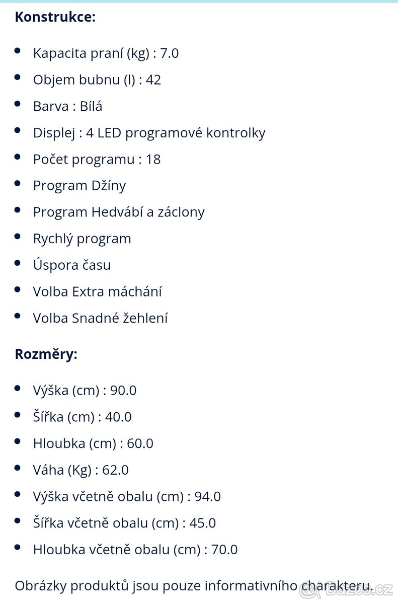Indesit A++ 7kg, 1200ot. - 6
