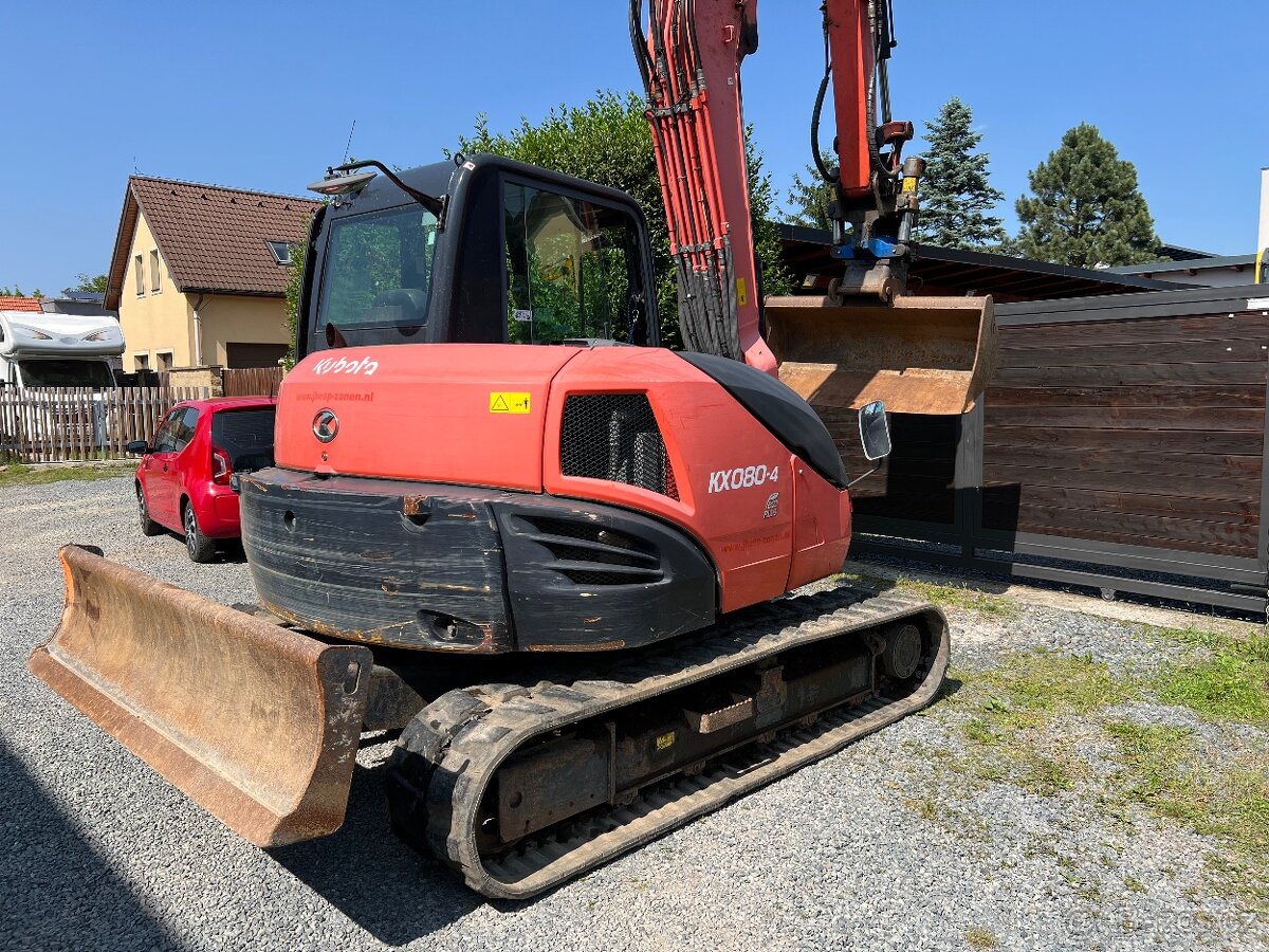 Pásový bagr Kubota KX 080 - 4, hmotnost 8.270 kg - 6