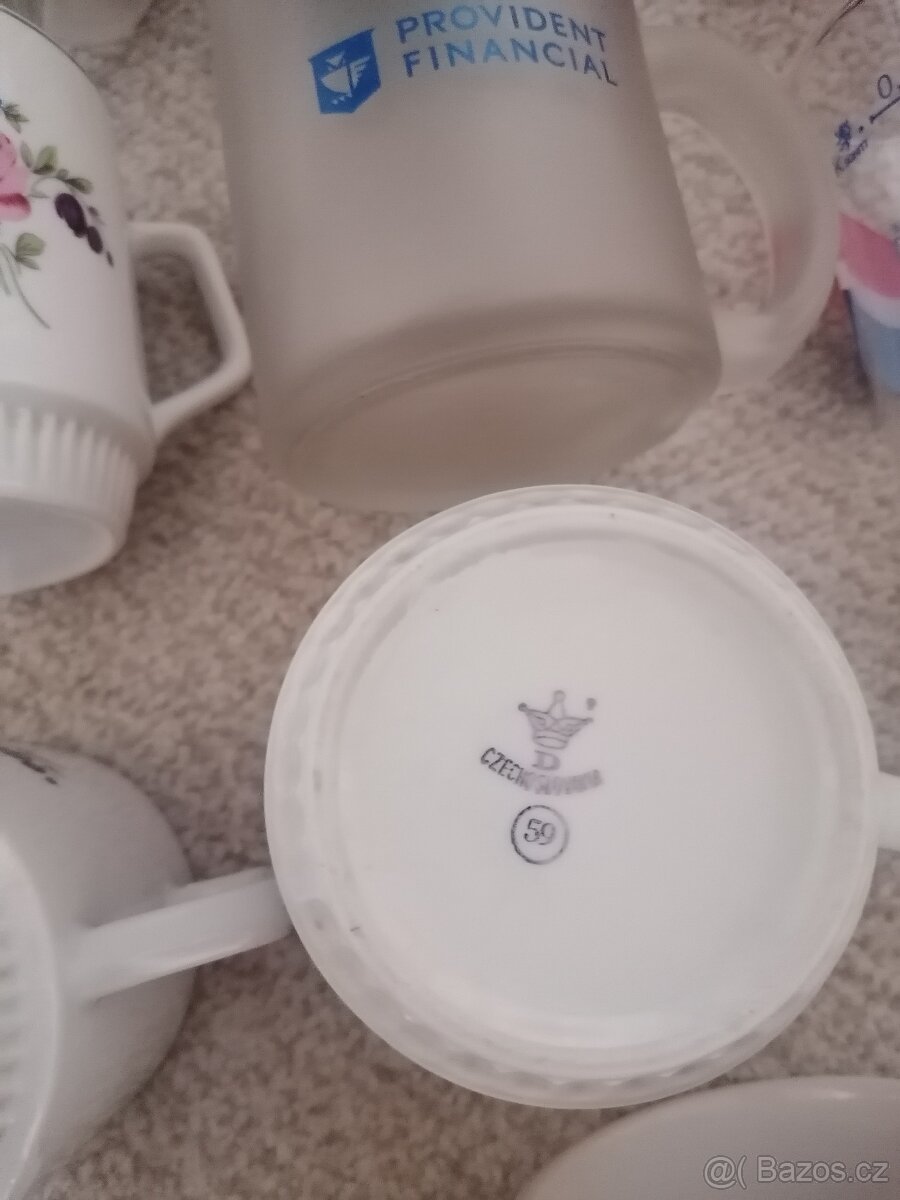 Hrnečky skleničky, jahody, růže - 6