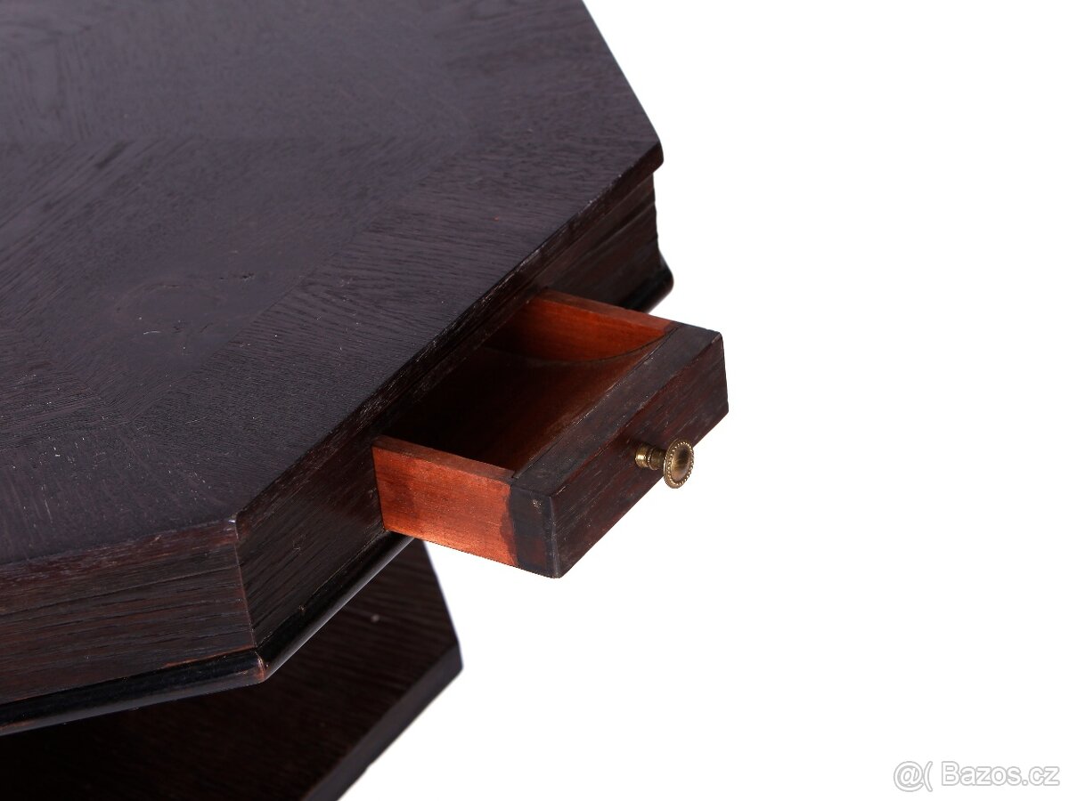 Secesní karetní stůl s 4 šuplíky, výroba cca 1925 - 6