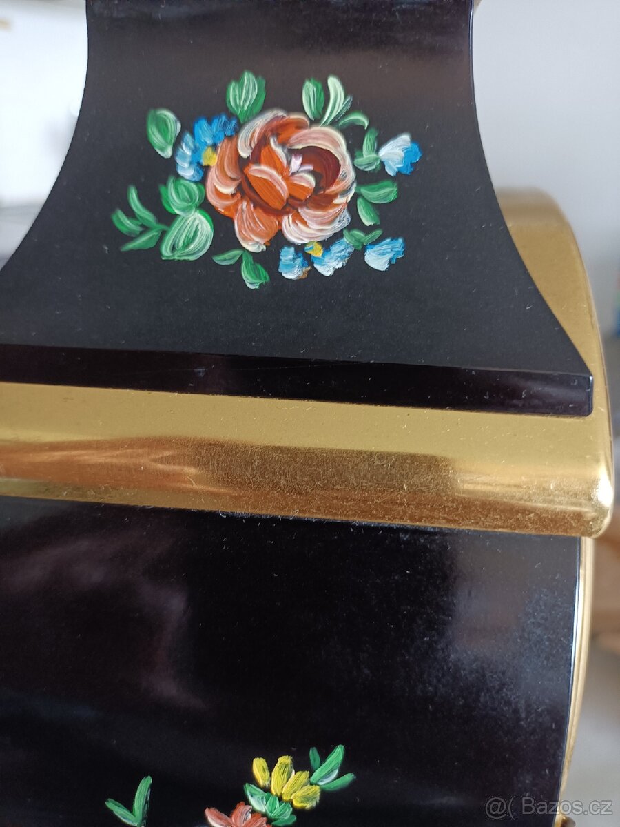 Hodiny Boulle,Saint Helene, starožitný krbové stolní hodiny - 6