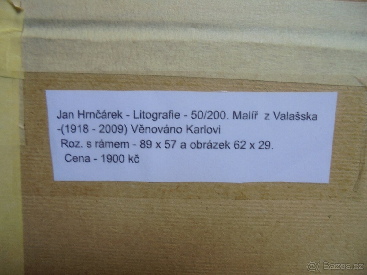 Jan Hrnčárek - Litografie - č.- 50/200 - 6