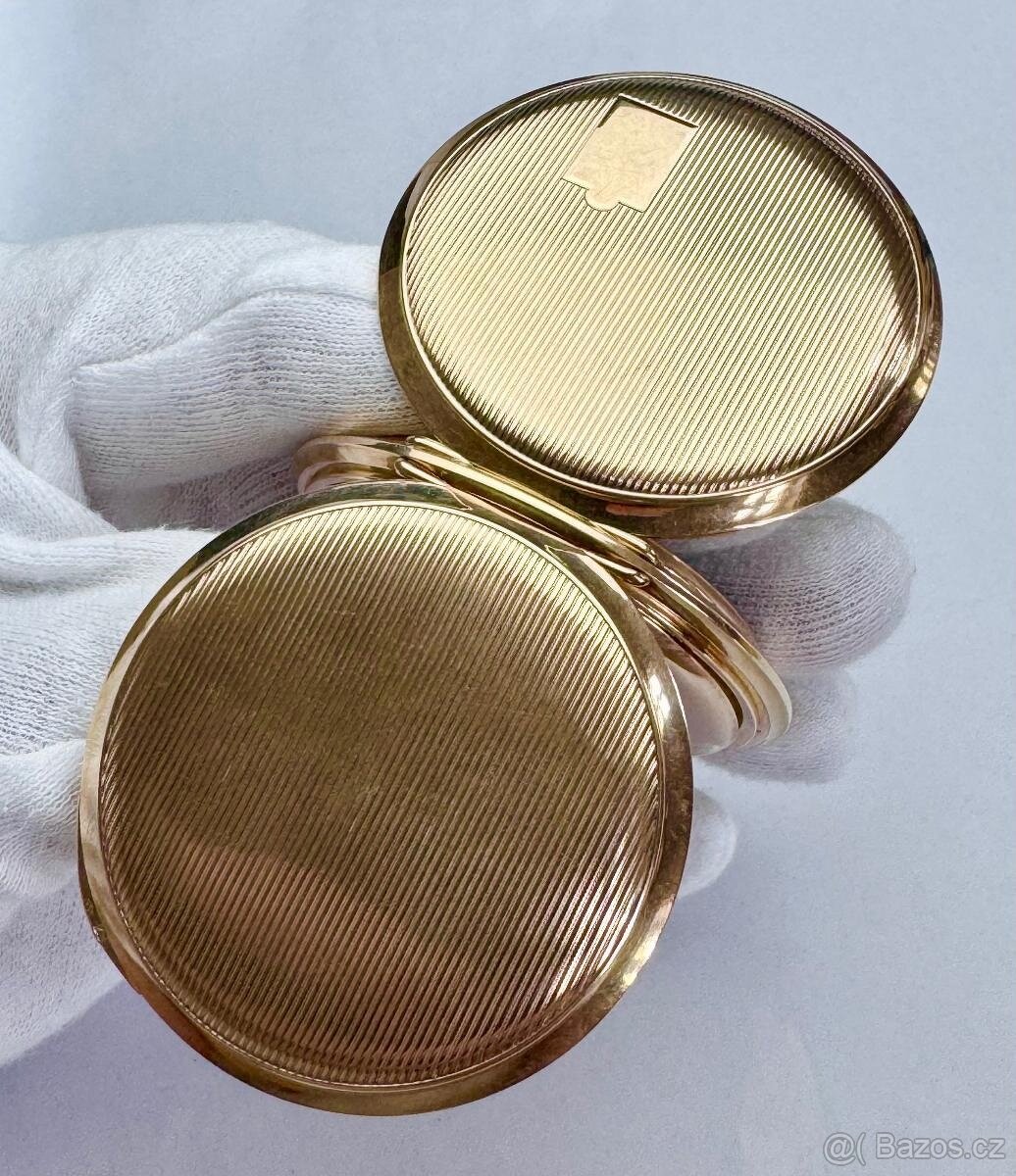 14K CELO ZLATÉ PÁNSKÉ KAPESNÍ HODINKY IWC SCHAFFHAUSEN S ETU - 6