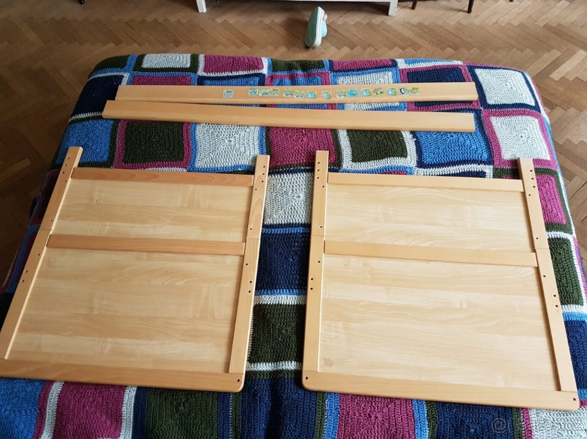 Postel 140x 70 cm, 2 v 1 - snímatelné bočnice - 6