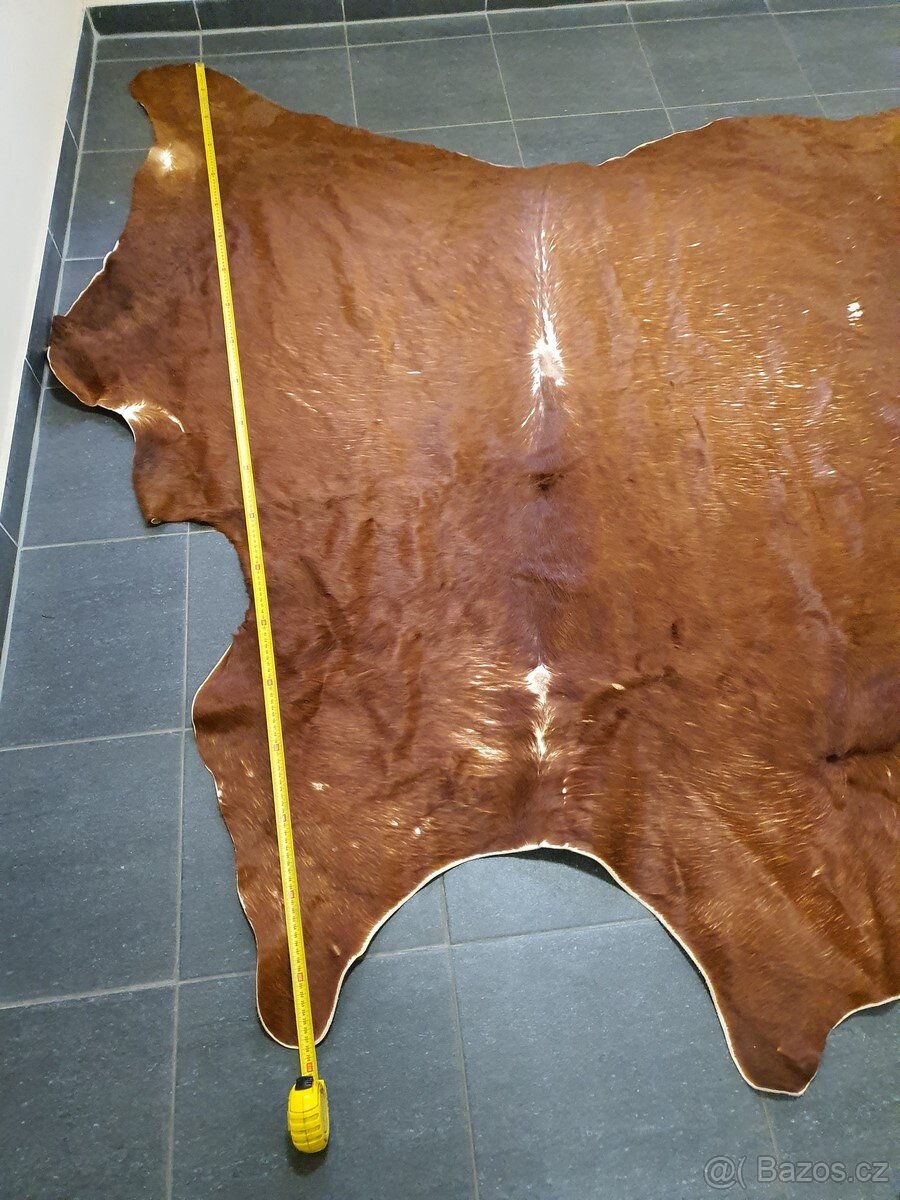 pravá kůže, hovězí kožešina, IKEA, 208cm - 6