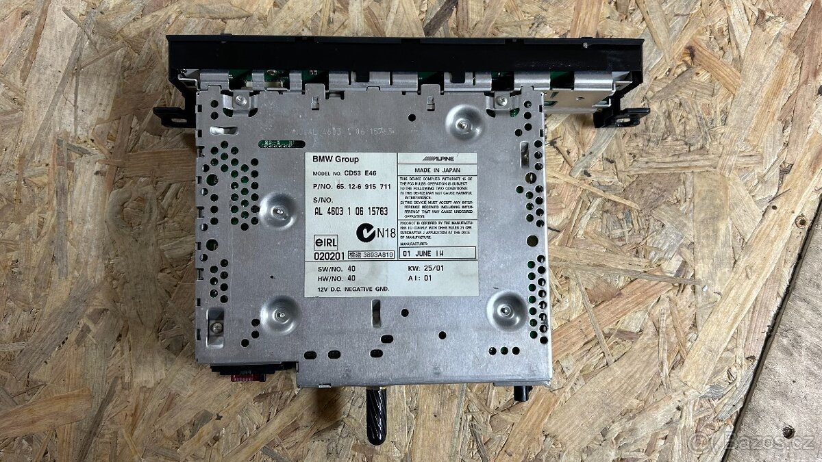 BMW e46 středový panel, kastlík, klima panel, rádio - 6