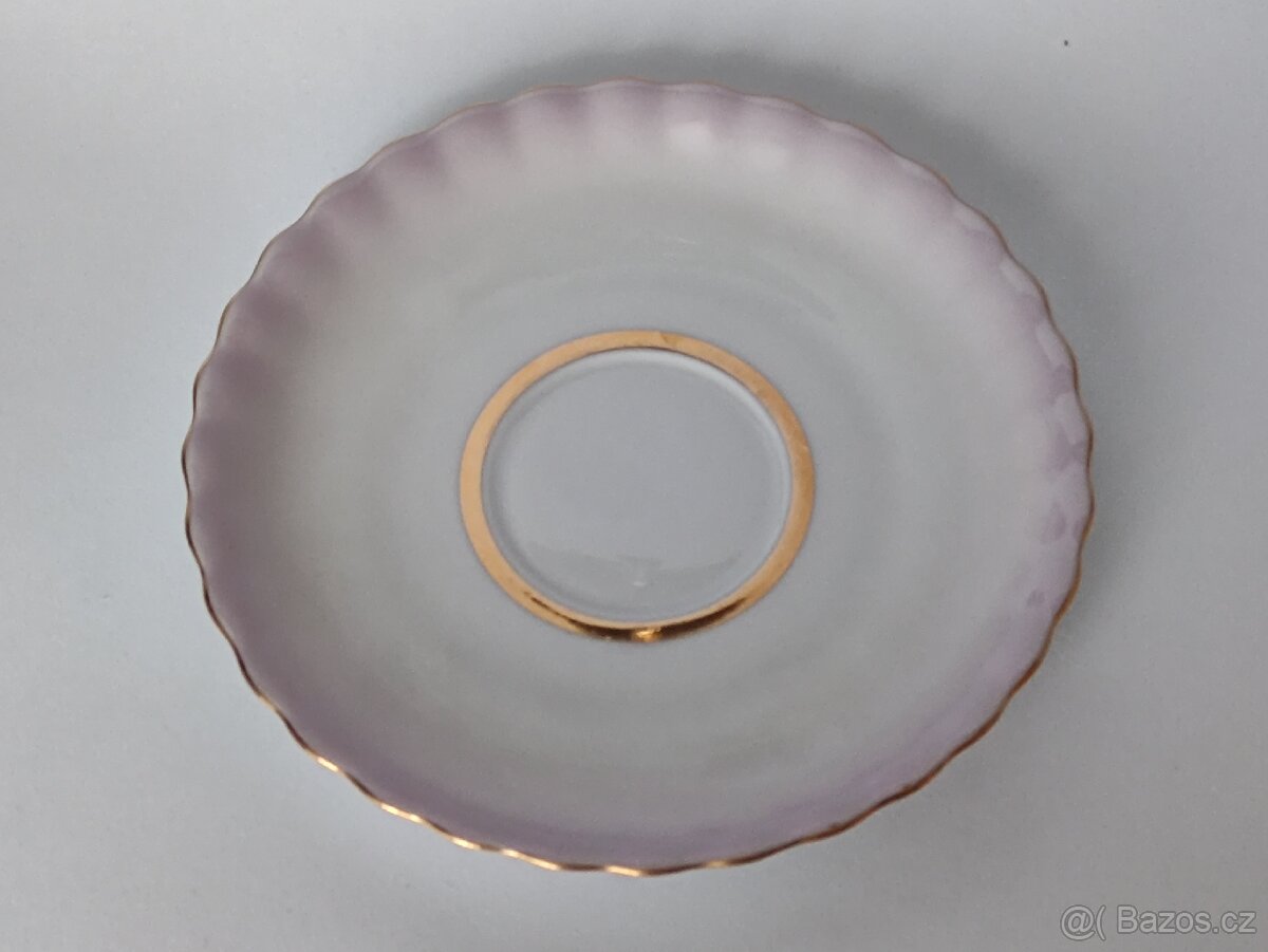 Starožitný šálek, šapo, Loučky, růžový hrníček, pošta 75.- - 6