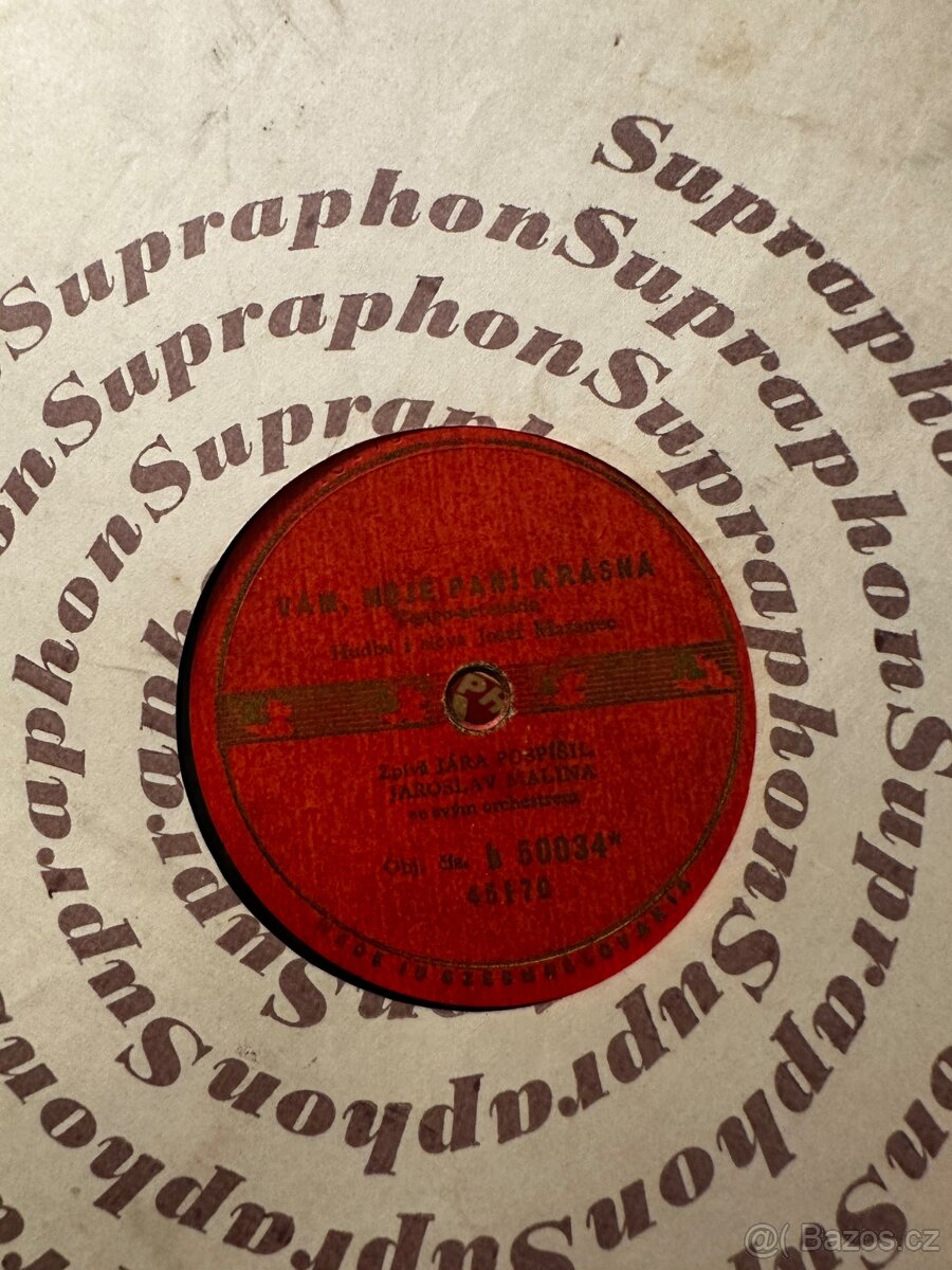 Staré šelakové gamofonové desky - 71 ks - 6