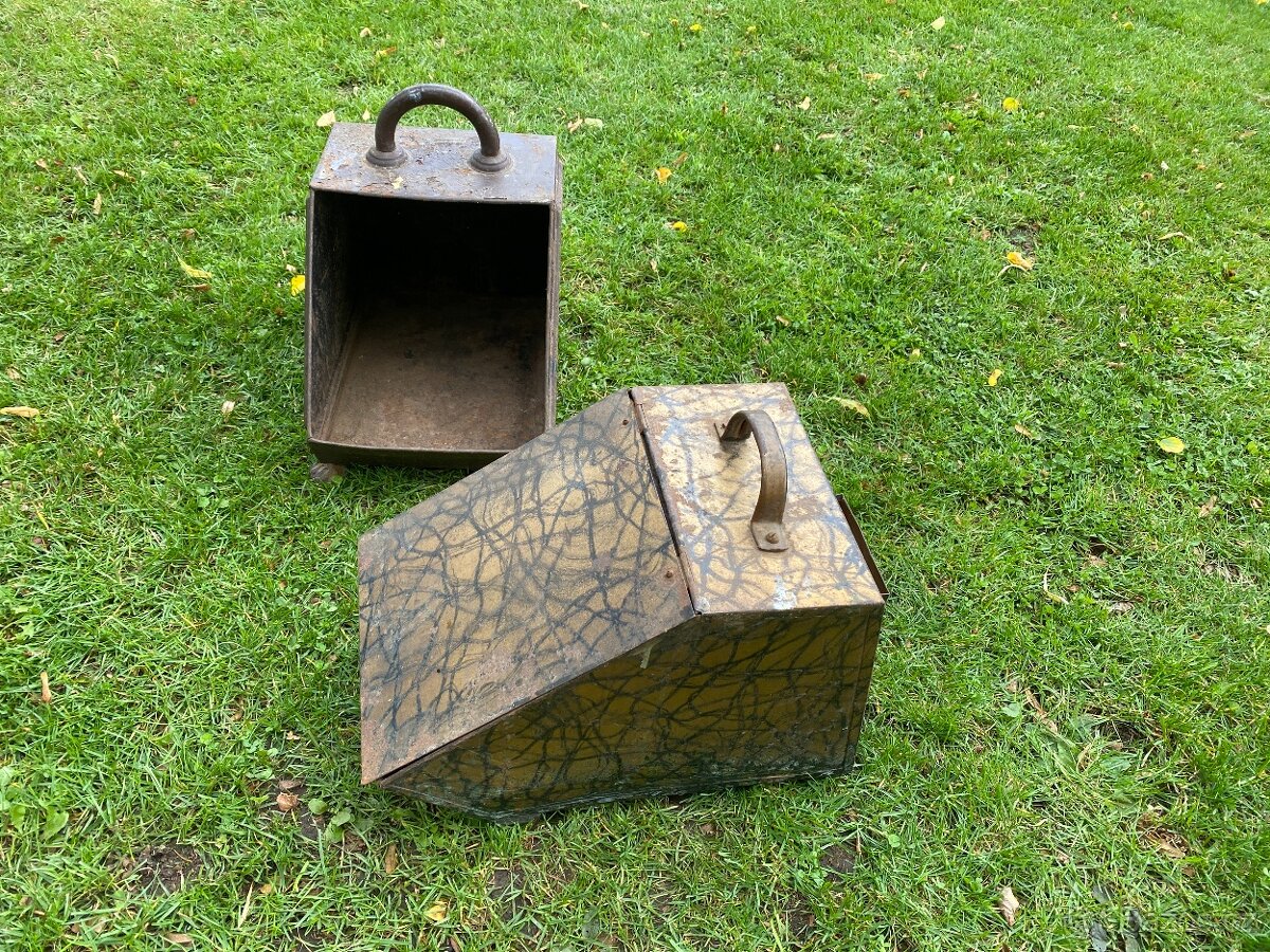 kamna stará příslušenství uhlák starý uhlák popelník - 6