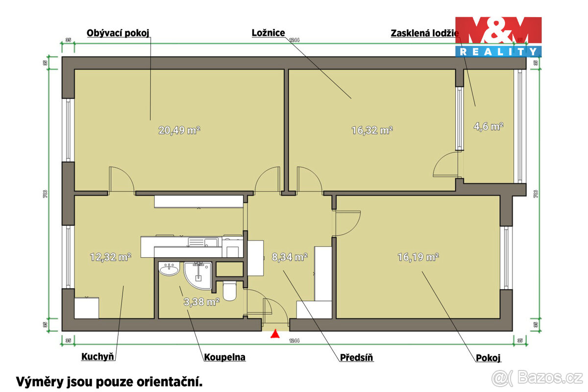 Prodej bytu 3+1, 84 m², Karlovy Vary, ul. Sibiřská - 6
