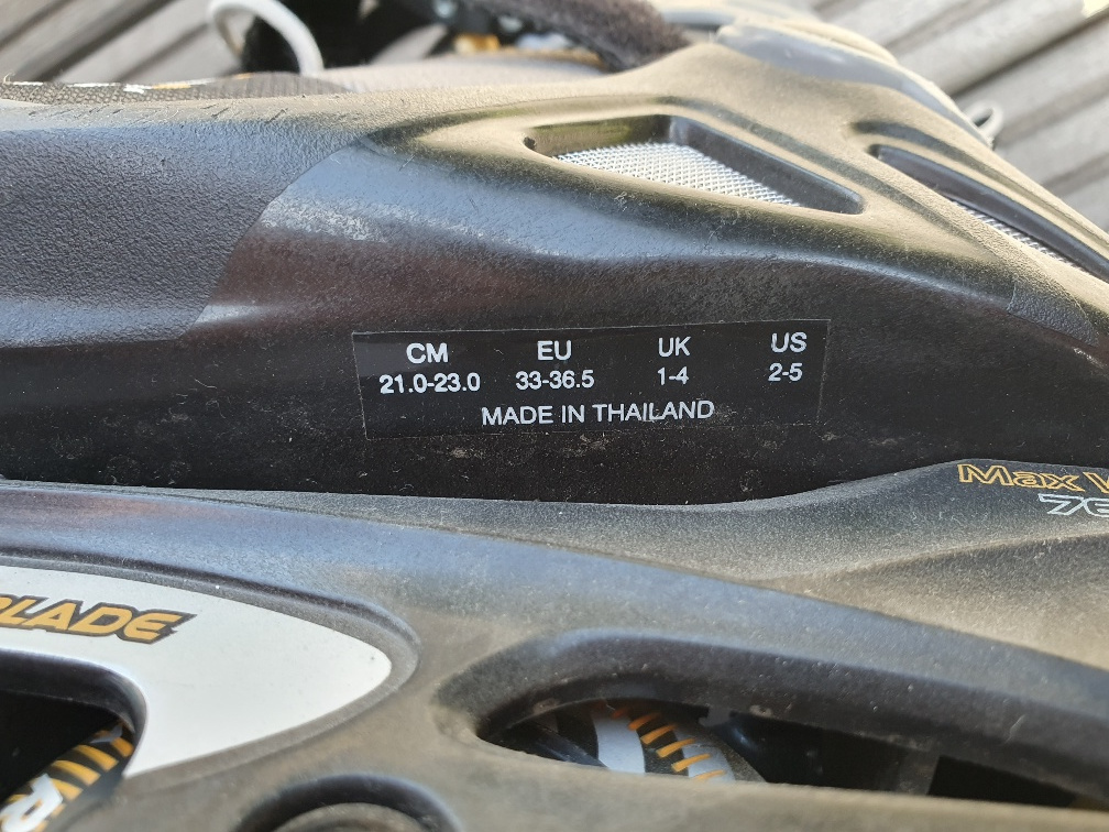Dětské inline brusle RollerBlade,vel. EU 33-36,5 - 6