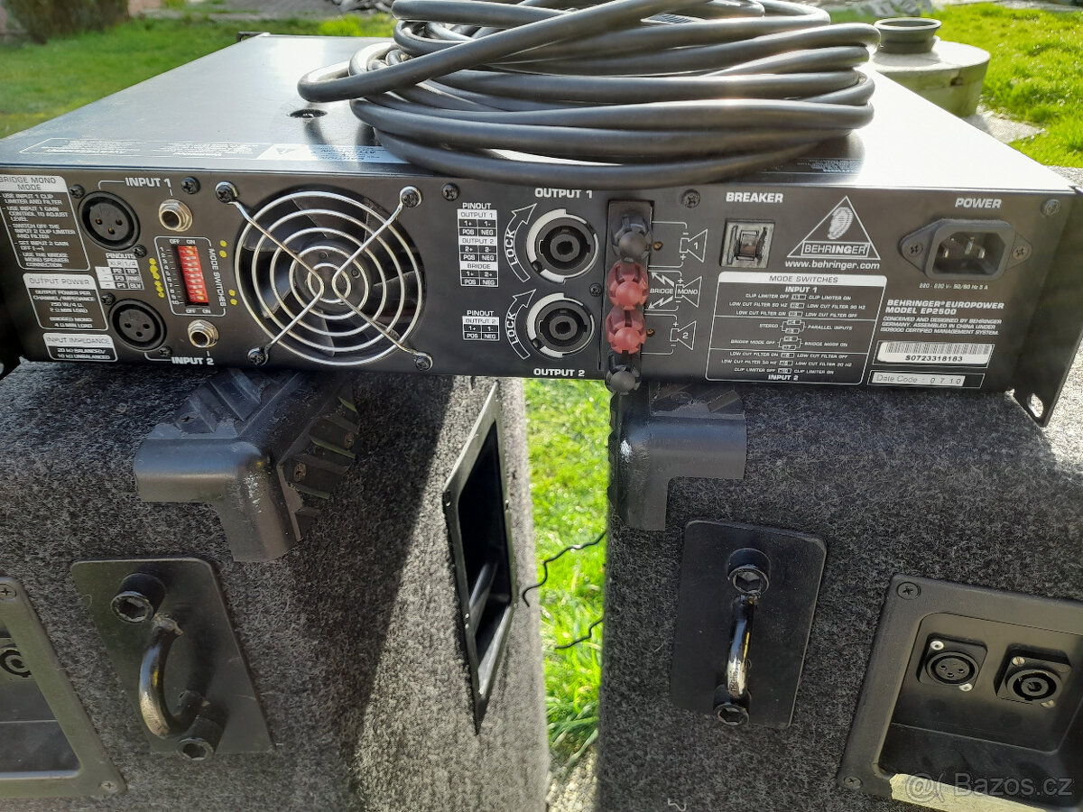 Pasivní reprobedny Ac Akustika + zesilovač BEHRINGER EP 2500 - 6