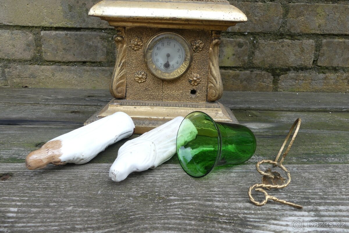 Starožitný kříž, domácí oltář s hodinami - 6