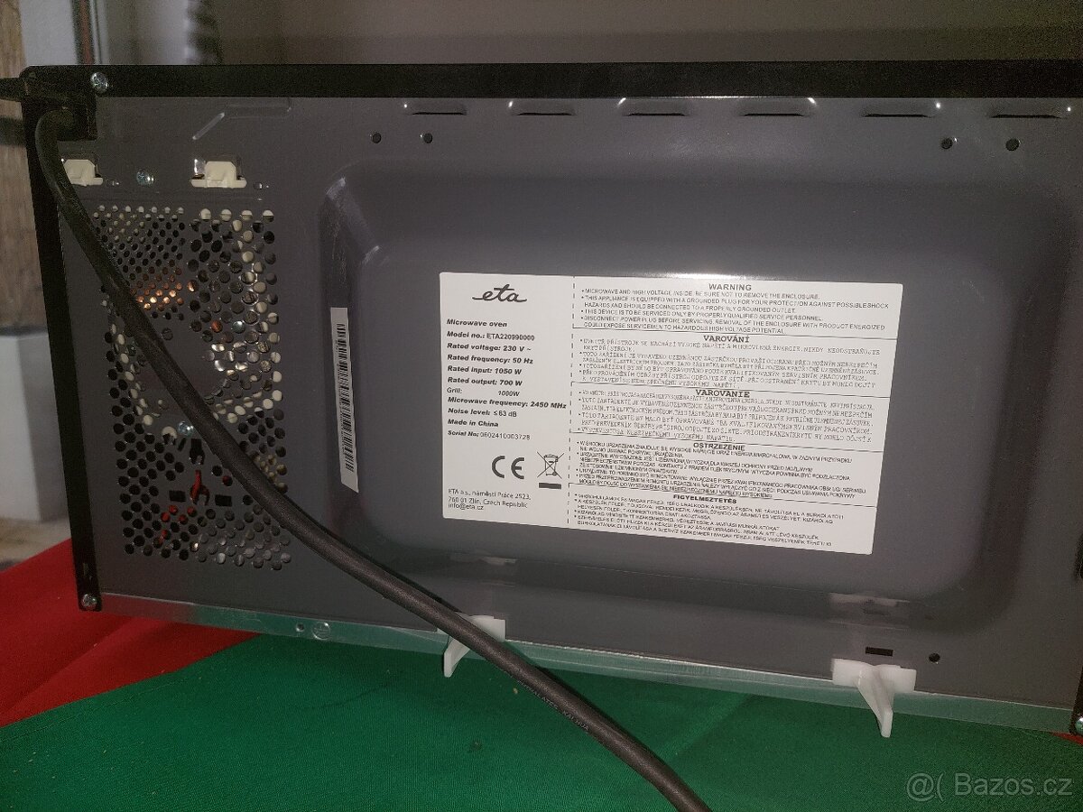 Mikrovlnná trouba ETA černá/nerez/grilování. - 6