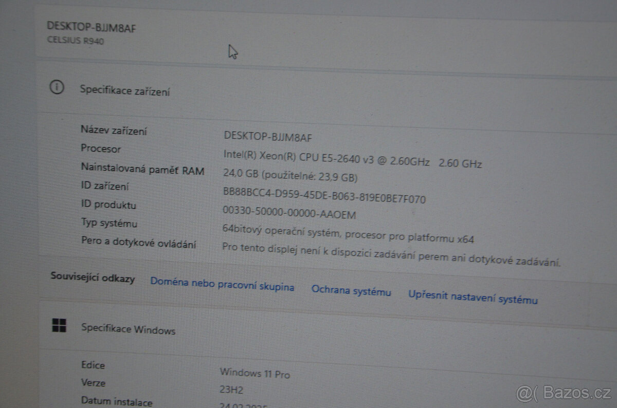 Fujitsu Celsius R940n Xeon/24GB/SSD 512+500GB/K2200 - 6