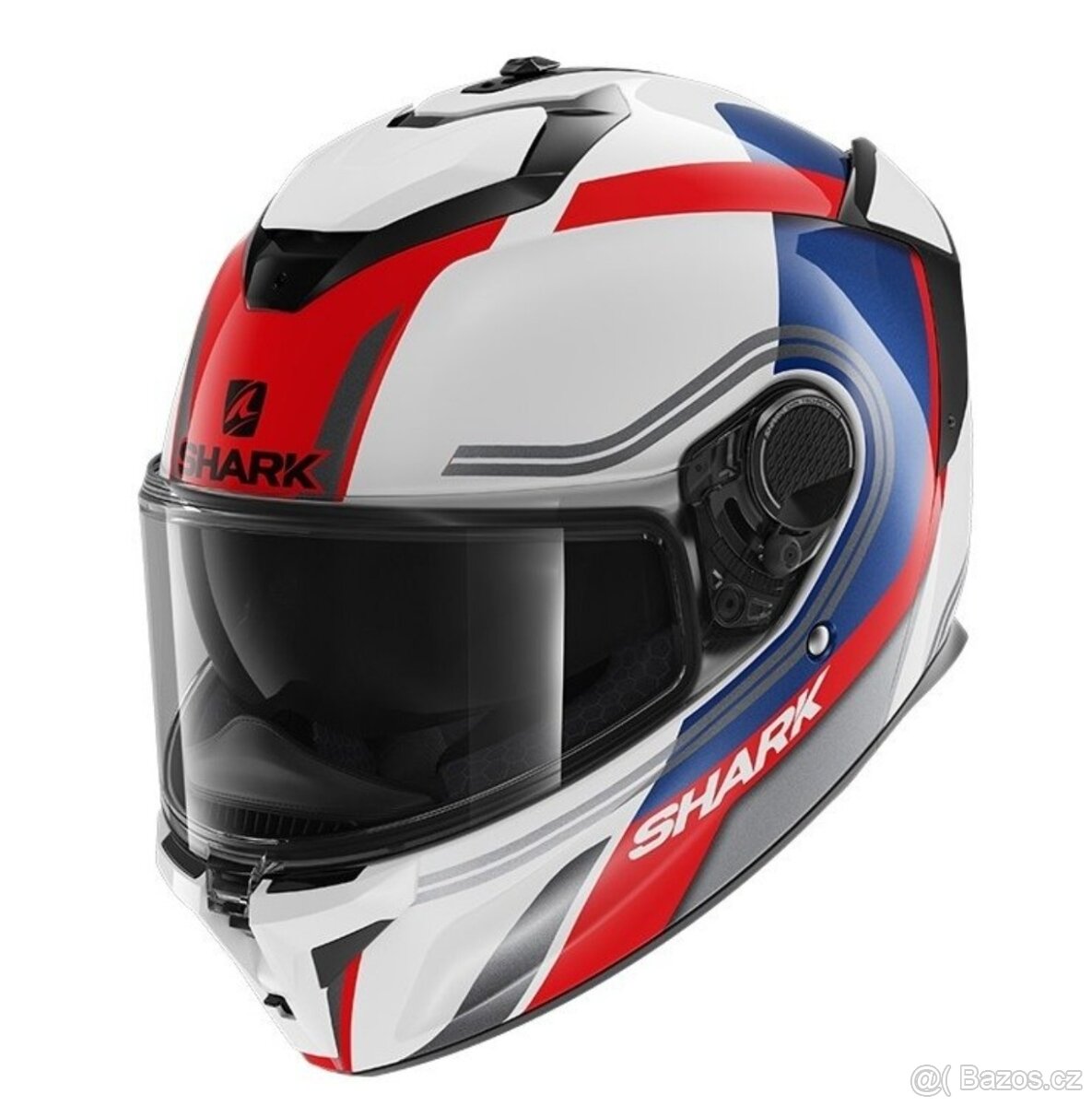 Helma Shark Spartan gt tracker (bílá/modrá/červená/černá) - 6