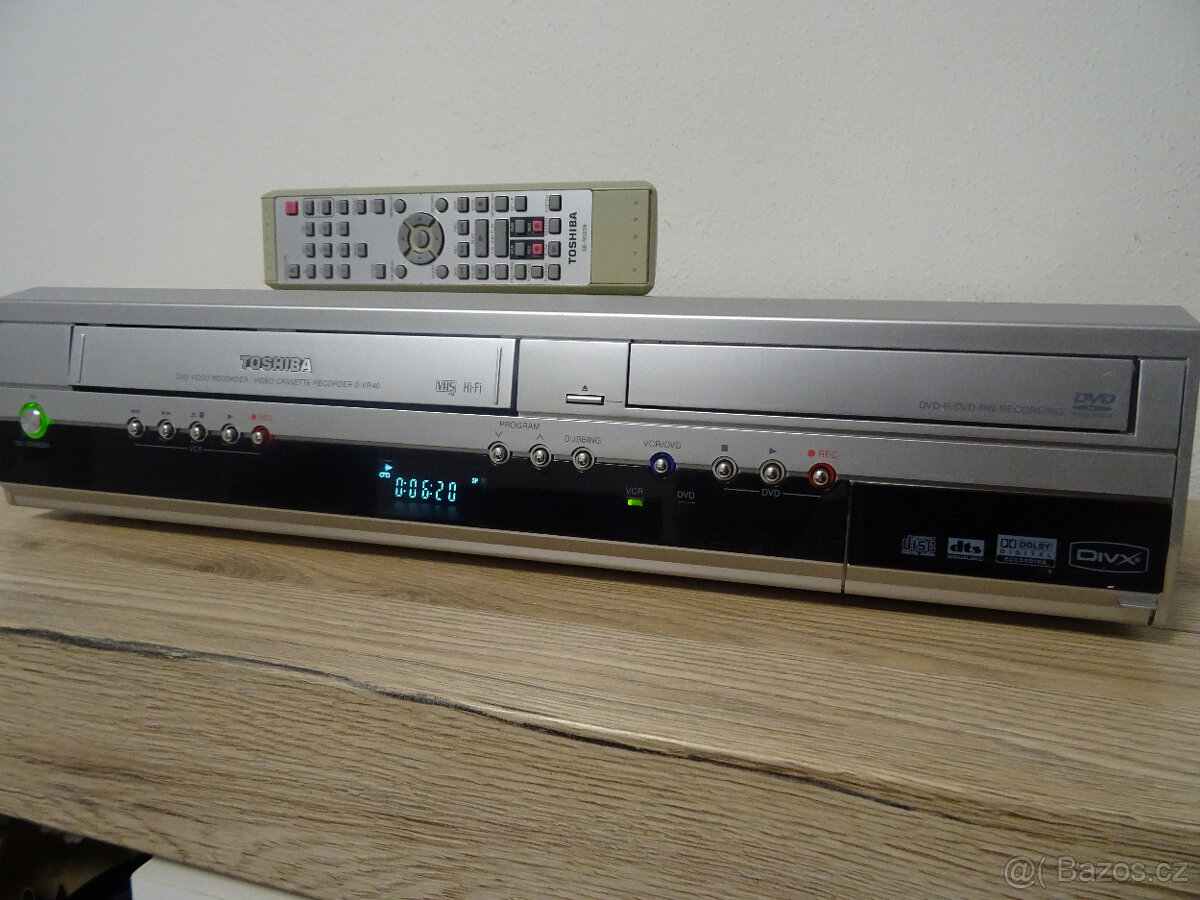 COMBO DVD+VHS rekordér Toshiba D-VR40 - kopíruje VHS na DVD - 6