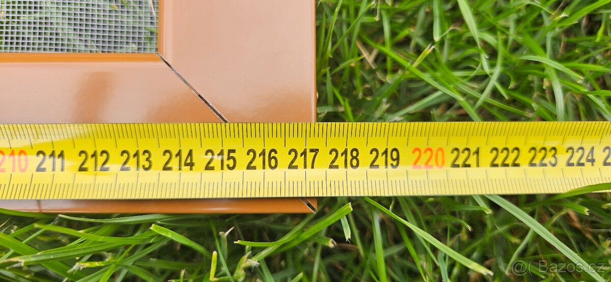 Síť proti hmyzu,hliníkový hnědý dveřní rám se síťí - 6